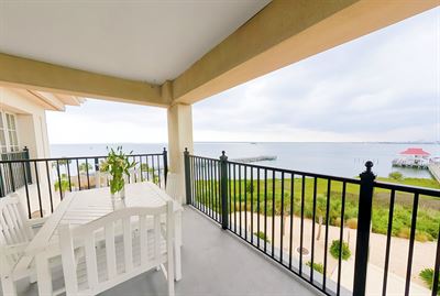 Oceanside Hotel Suite Balcony with Table