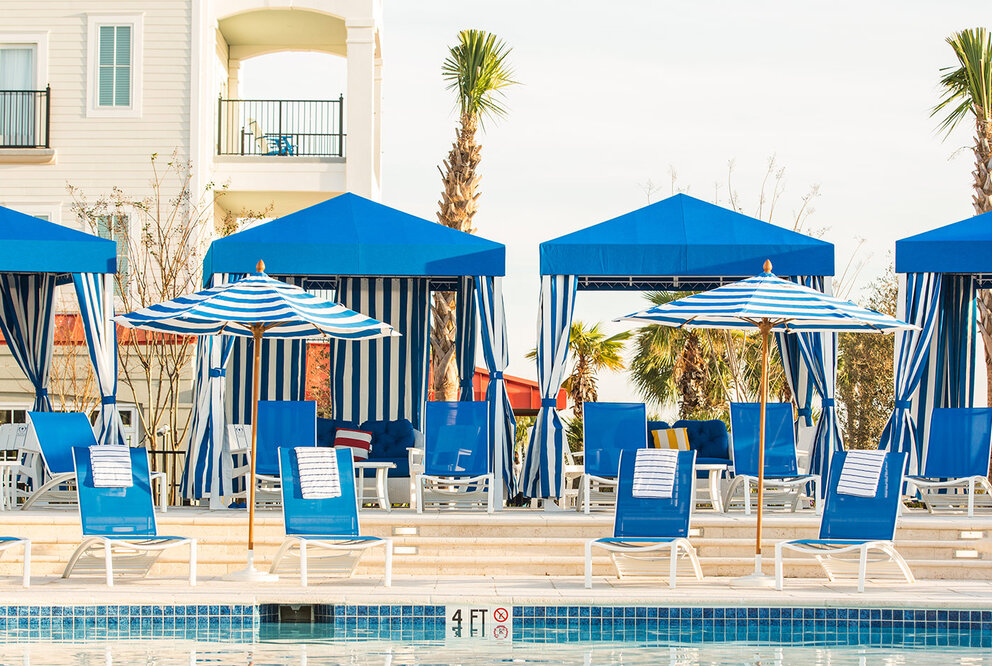 Shady Poolside Cabanas