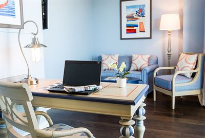 Computer and Work Space in Our Hotel Suite