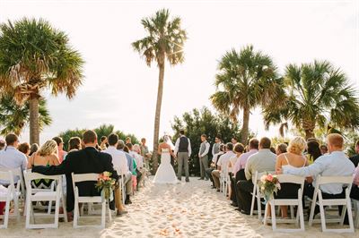 Wedding on the Beach at Charleston Harbor