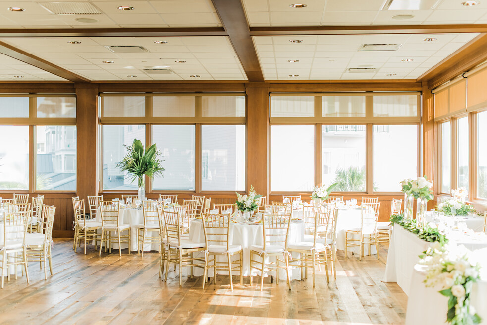 a room with tables and chairs