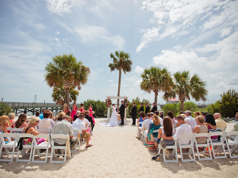 Beach Wedding at Charleston Harbor Resort & Marina